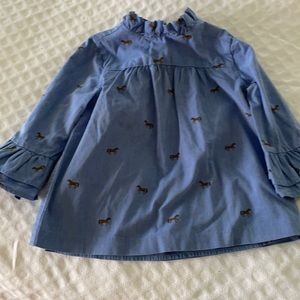 Janie and Jack Pony Print Top- like new condition- size 6